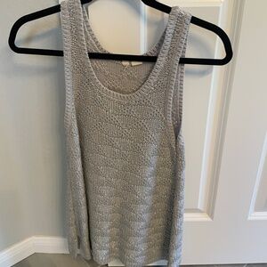 Silver crochet tank top